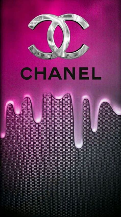 black white pink chanel logo